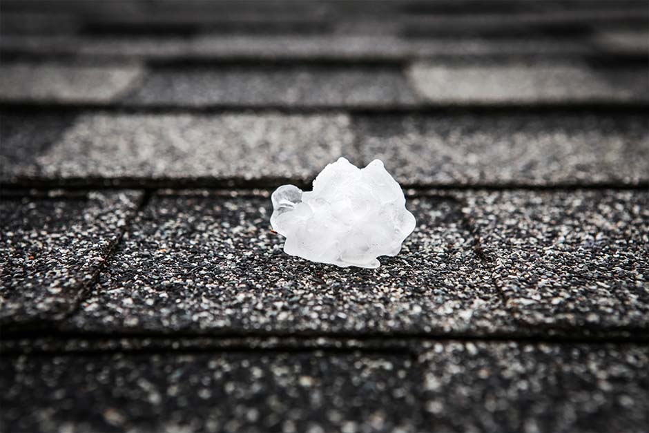 roof with hail