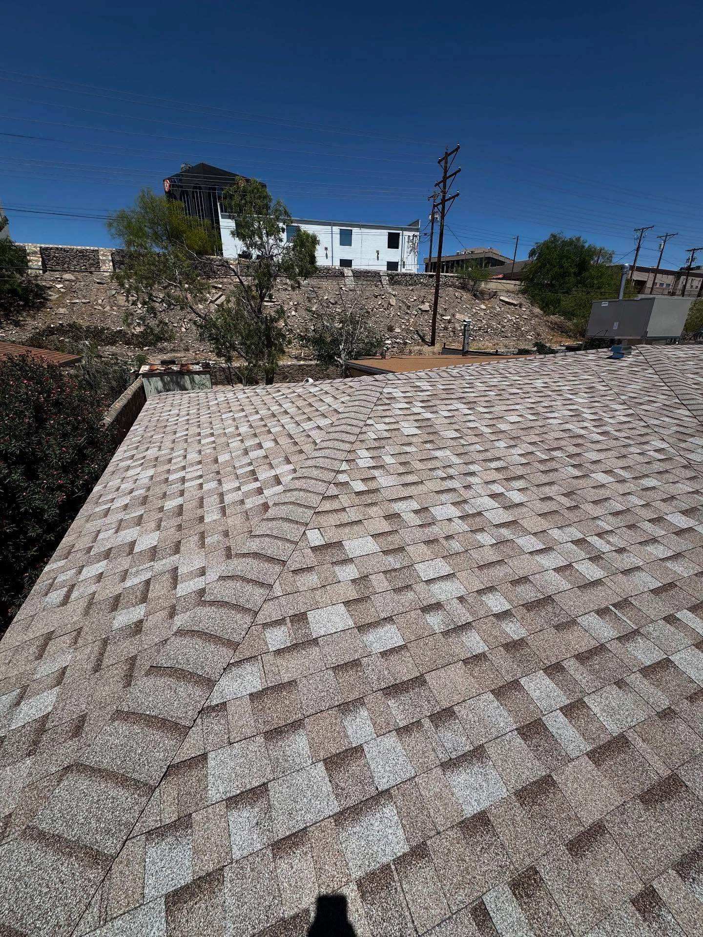 El Paso Roofing Co crew at work on a residential roof in El Paso TX