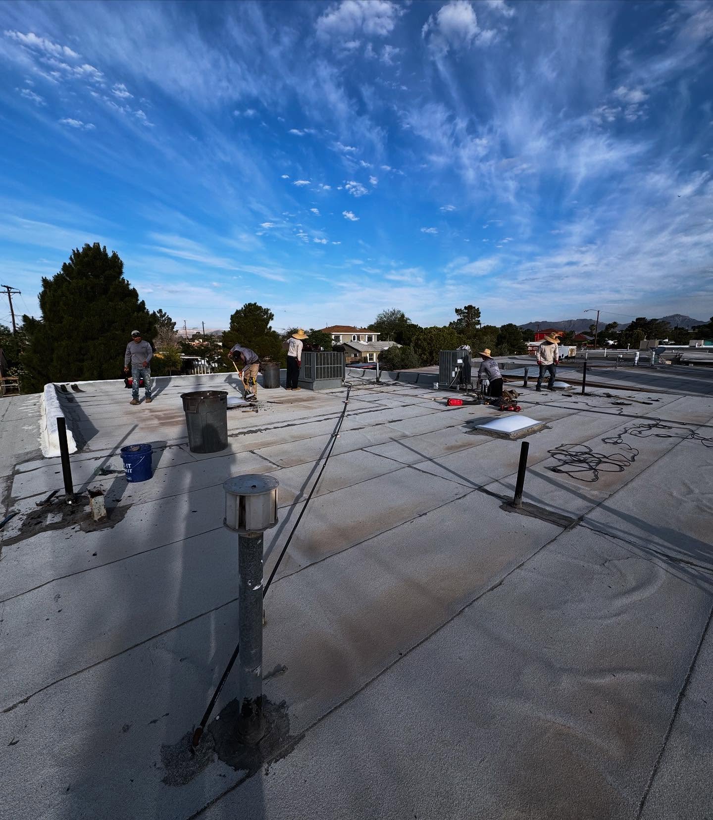 El Paso Roofing Co team on a residential job site