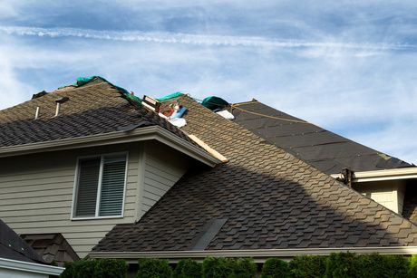 El Paso Roofing Co crew at work on a residential roof in El Paso TX